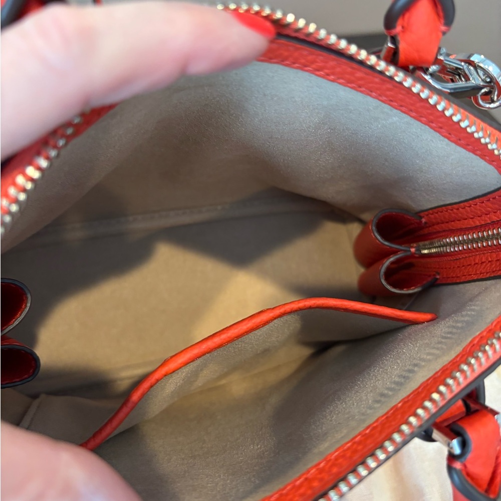 Tory Burch Poppy Red Leather Mini Bag - Picture 7 of 7